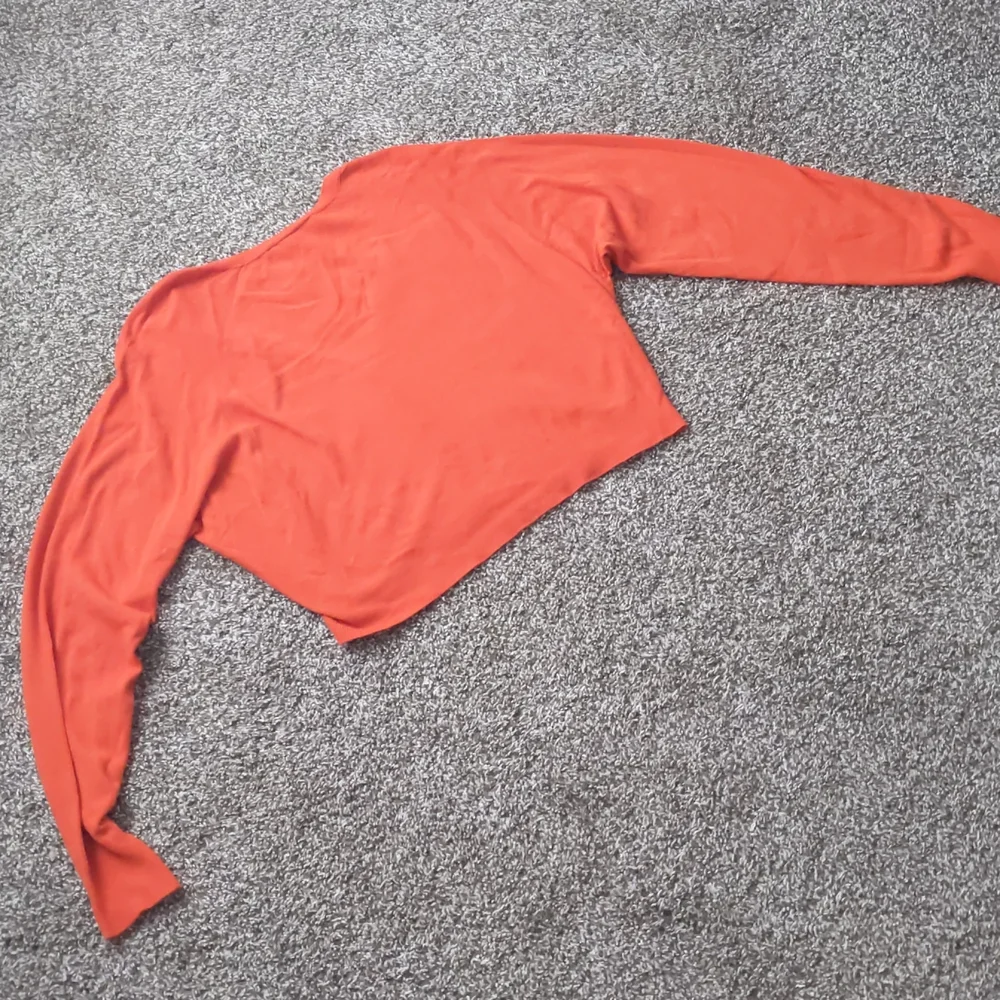 Gorgeous Kontatto Red/Orange Cropped Doleman Cardigan, Size M - Picture 6 of 6